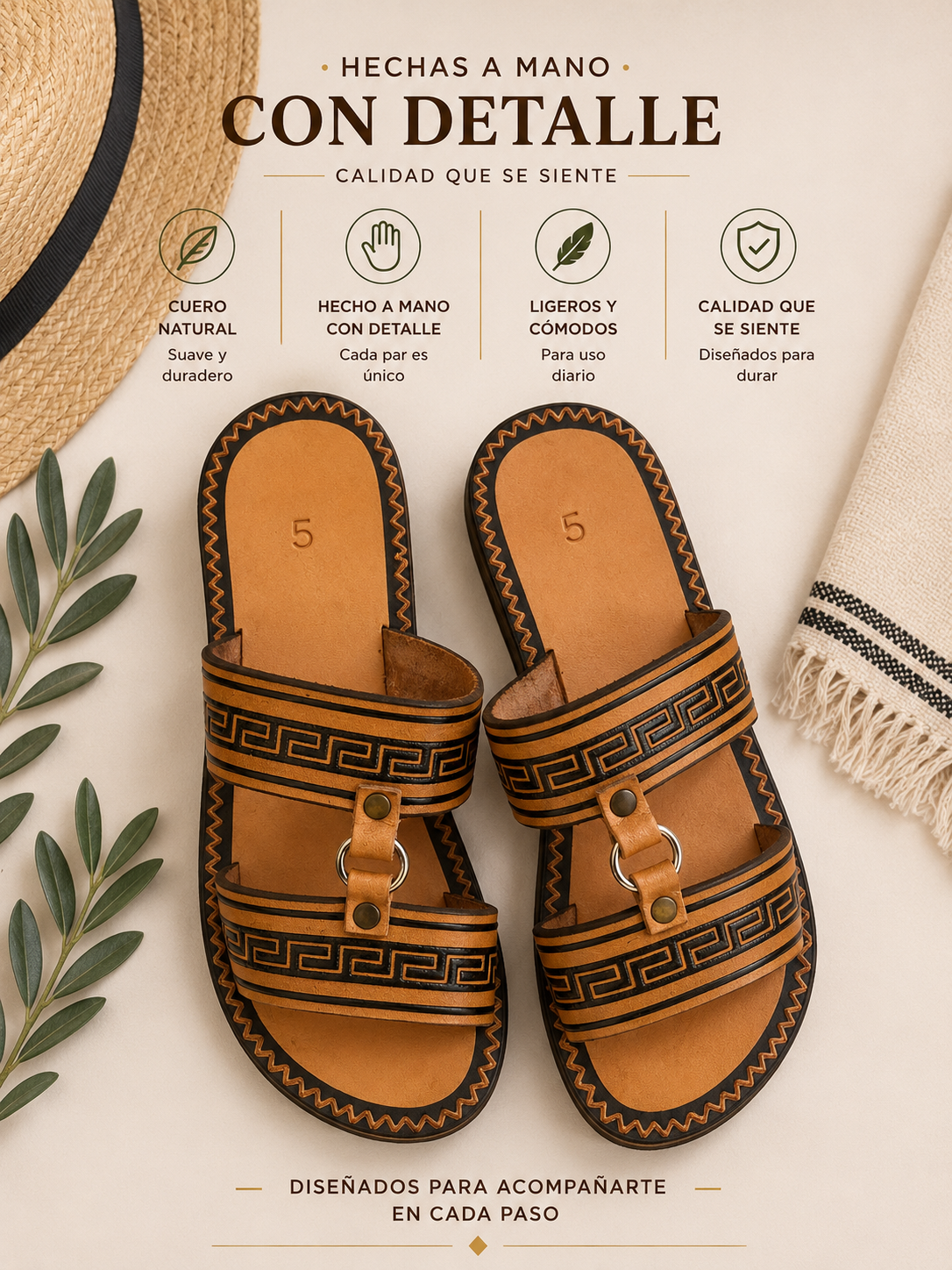 Huarache dos Bandas Argolla
