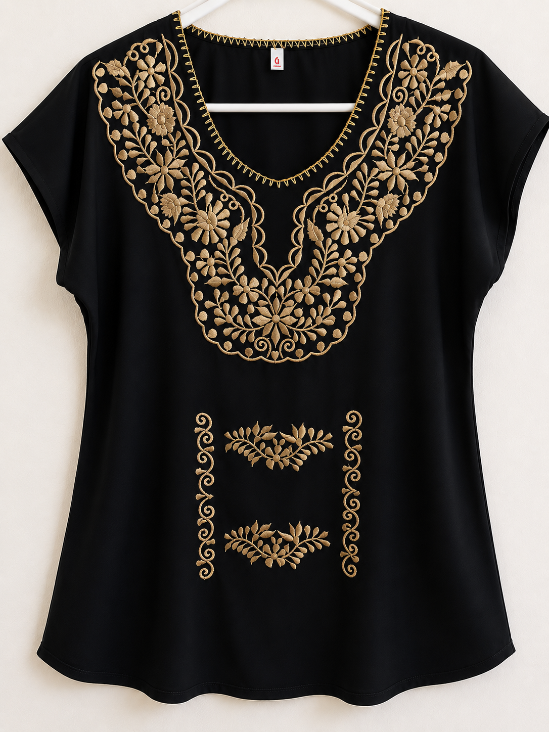 Blusa Flores Doradas